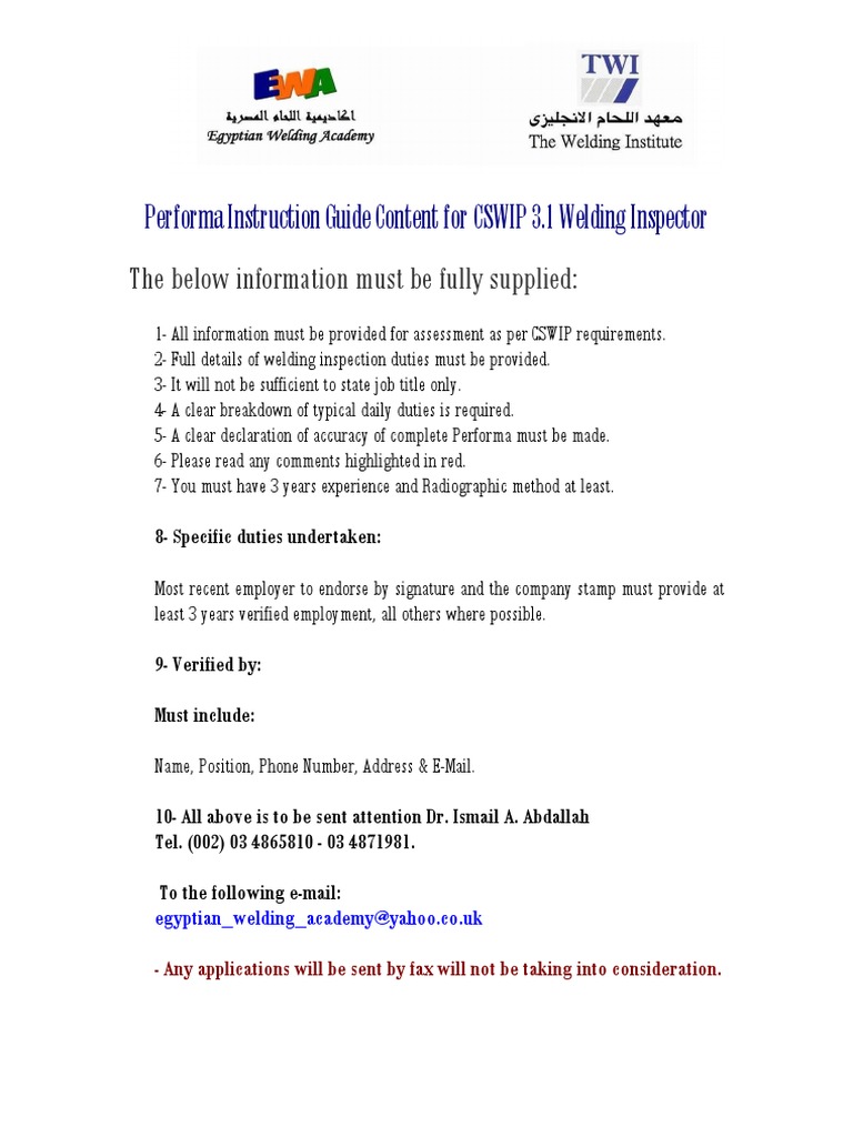 CSWIP 3.1 Welding Inspector Guide | PDF | Career & Growth | Business