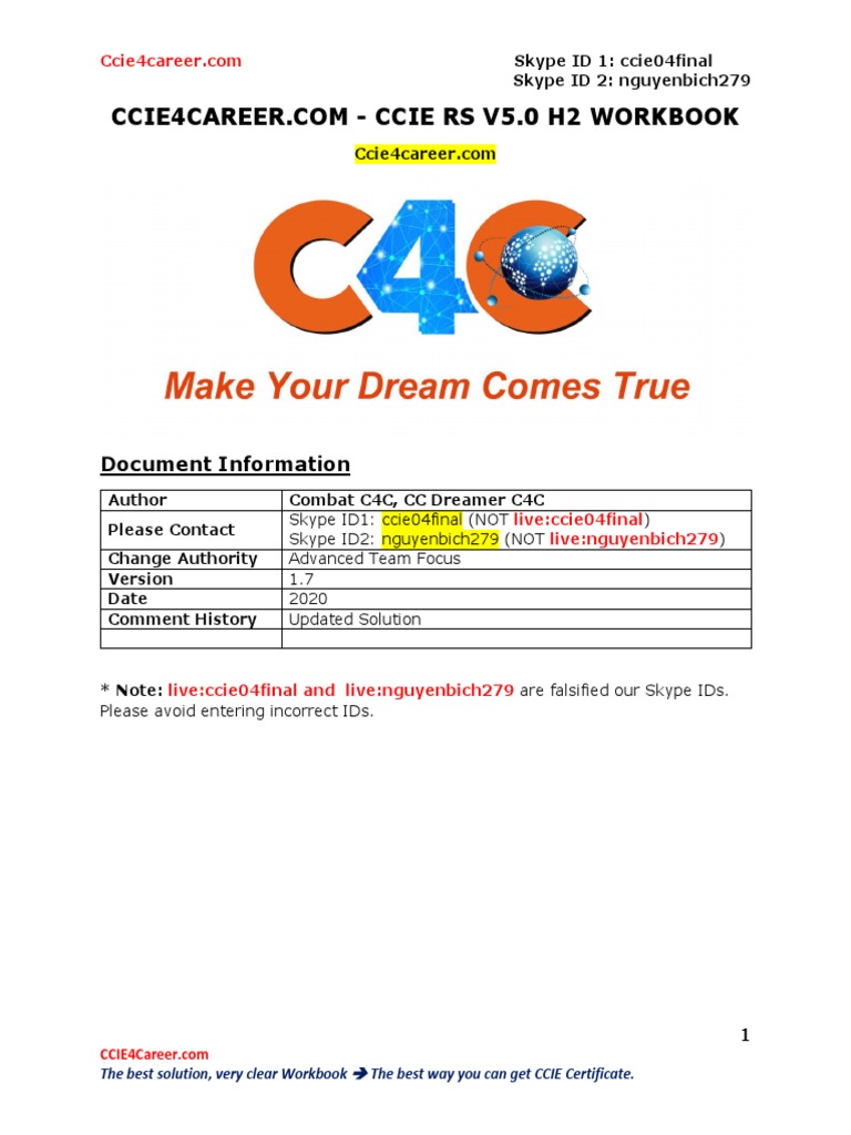 CCIE RS V5.0 H2 Workbook Overview | PDF | Digital Technology | Computer ...