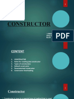 Constructor: - Presented by Aditya Sahu Bca 3A