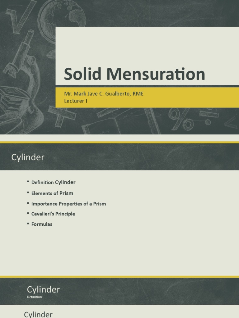 Understanding Cylinder Geometry | PDF | Euclid | Geometric Objects