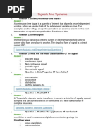 Signals and Systems: Answer