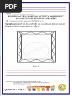 Kinder Worksheets Melc Based Week 1