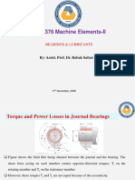 Machine Elements-II Bearings & Lubricants Lecture