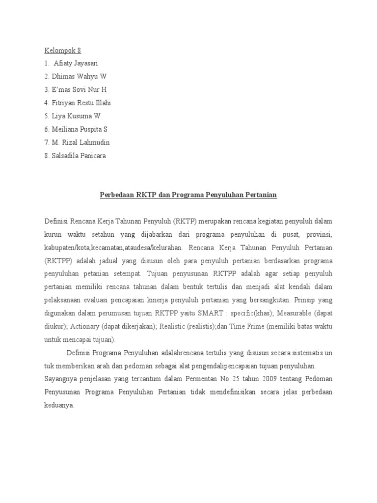 Perbedaan Programa Dan RKTP | PDF | Bisnis | Ilmu Sosial