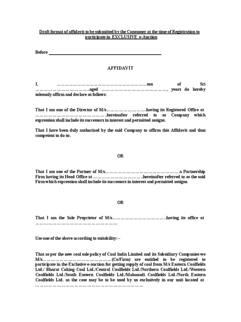Affidavit Format | PDF | Government Information | Justice