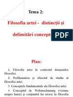 Tema 2 Filosofia Artei Delimitări Conceptuale