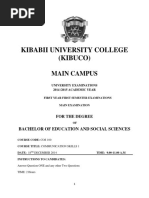 Kibabii University College (Kibuco) : Main Campus