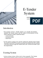 E-Tender System: Submitted by Guide Name