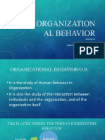 Organization Al Behavior: Prepared by