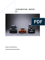 Jaguar Land Rover: Bond Valuation: Report Submitted By: Muhammad Fahad Sohail