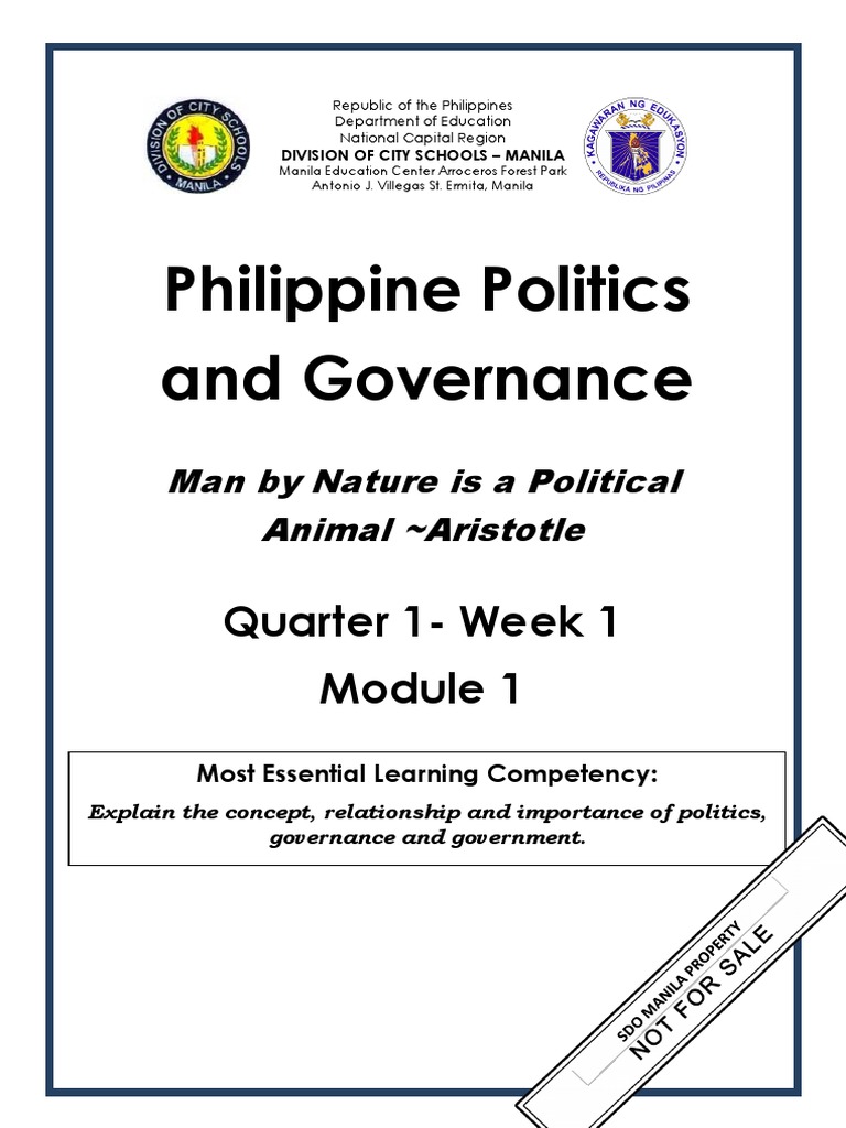 Philippine Politics and Governance Module 1 | PDF | Governance ...