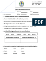 Spelling Revision Sheet For Grade 4
