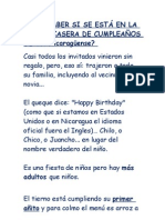 CÓMO SABER SI SE ESTÁ EN LA FIESTA CASERA DE CUMPLEAÑOS DE UN Nicaragüense