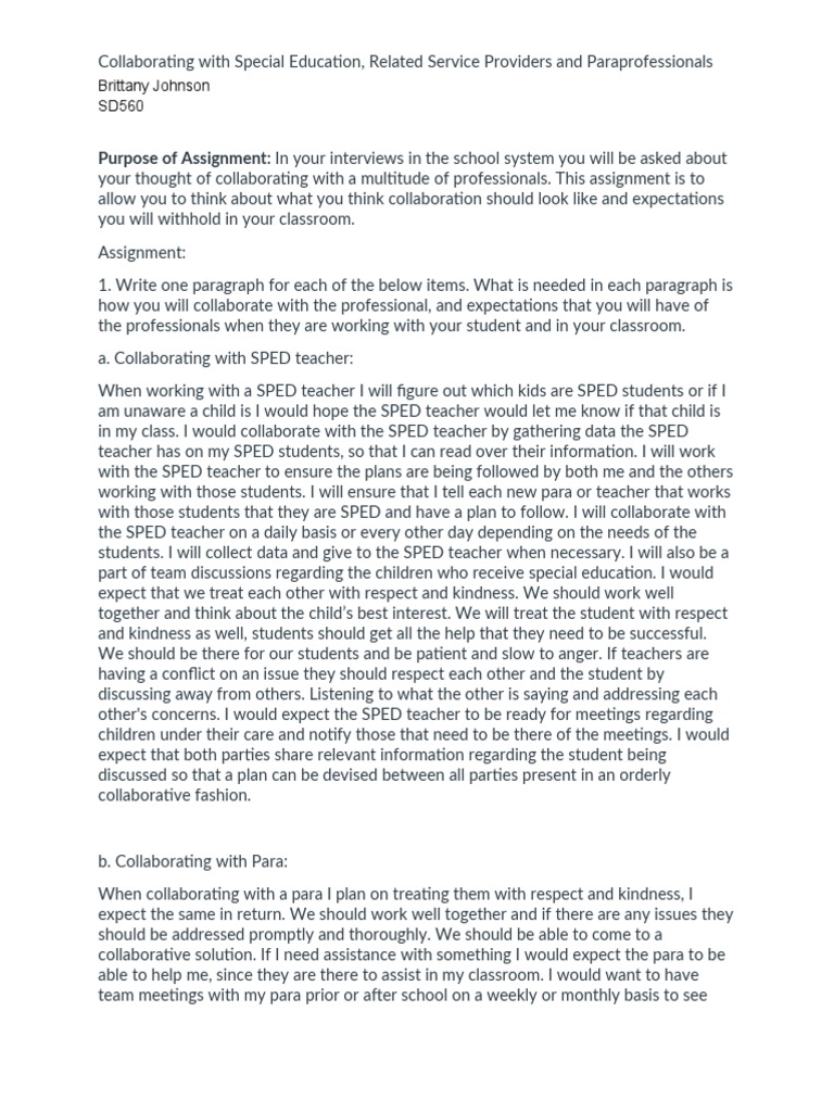 Effective Collaboration in Special Education | PDF | Special Education ...