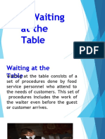 Waiting at the Table Etiquette