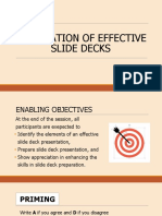 Preparation of Effective Slide Decks
