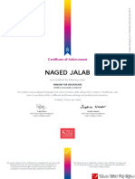 Naged Jalab: Certificate of Achievement