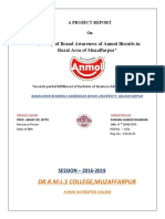DR.R.M.L.S College, Muzaffarpur: "A Study of Brand Awareness of Anmol Biscuits in Rural Area of Muzaffarpur"
