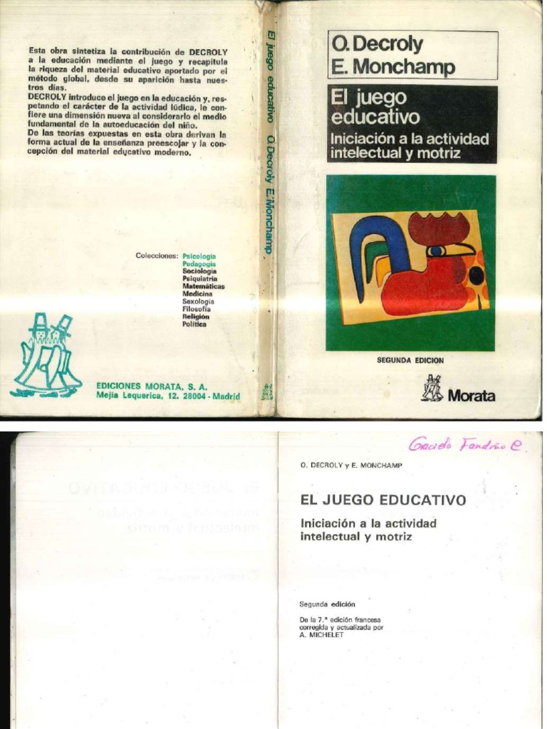 EL JUEGO EDUCATIVO O. Decroly E. Monchamp PDF | PDF