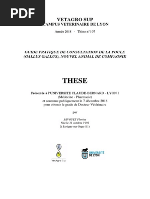 2018 Lyon 107  PDF  Vertèbre  Poulet