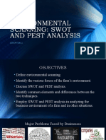 Environmental Scanning: Swot and Pest Analysis