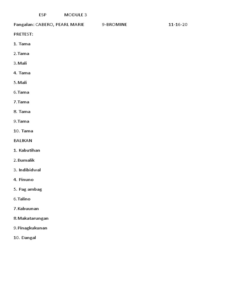 Esp Module 3 | PDF