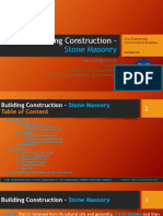 Lecture 6 Building Construction Stone Masonry