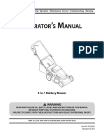 Perator S Anual: 3-In-1 Battery Mower