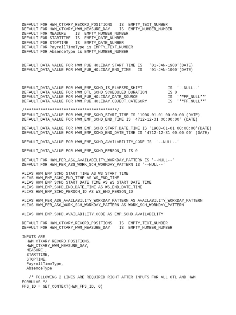 Oracle Fast Formula Defaults and Logic | PDF | Computer Programming ...