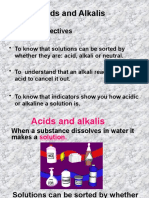 Acids and Alkalis: Learning Objectives