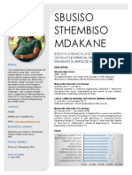 Sbusiso Sthembiso Mdakane: Btech in Chemical Engineering Graduate
