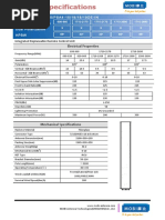 Electrical Properties: Integrated Replaceable Remote Control Unit