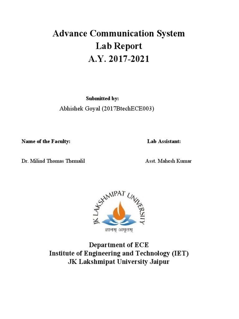 Fiber Optics Lab Report Overview | PDF | Cellular Network | Optical Fiber