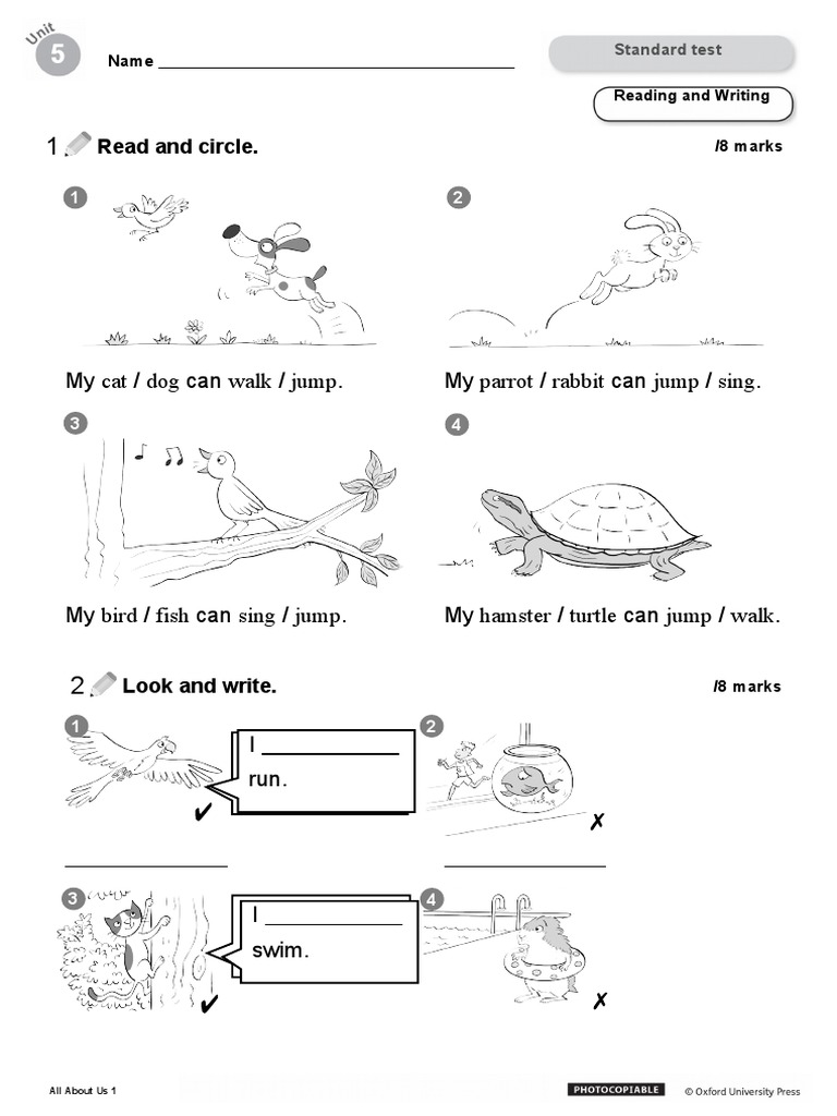 All About Us 1 Standard Test | PDF | Career & Growth