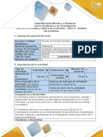 Guia de Actividades y Rubrica de Evaluación - Paso 3 - Análisis Del Problema