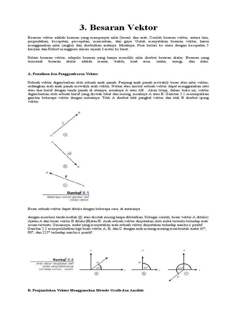 Contoh dan Metode Besaran Vektor | PDF | Metode & Bahan Ajar