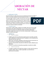 Elaboracion de Nectar de Frutilla