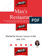 Max's Restaurant: Group 6