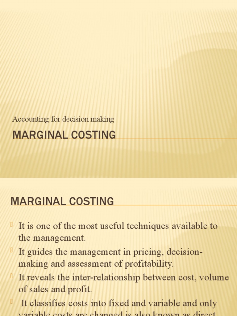 Marginal Costing MCQ Last Year PDF Business Economics Economies