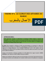 THEME N°6 LE CLIMAT DES AFFAIRES AU MAROC