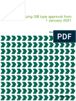 Issuing GB Type Approval From 1 January 2021: Moving Britain Ahead