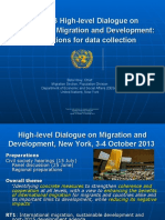The 2013 High-Level Dialogue On International Migration and Development: Implications For Data Collection