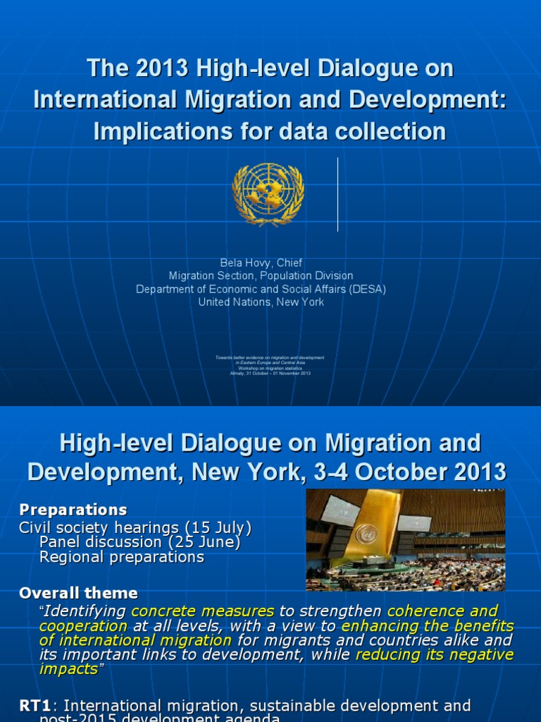 The 2013 High-Level Dialogue On International Migration and Development ...
