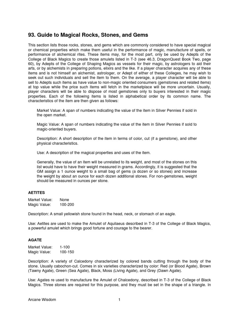 Guide To Magic Rocks, Stones and Gems PDF PDF Quartz Diamond