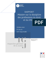 RAPPORT Mission sur la discipline des professions du droit et du chiffre