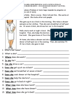 Guia de Ingles No 7 Grado 8 Simple Present Tense Reading Comprehension PDF