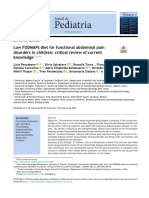 Low Fodmaps Diet For Functional Abdominal Pain Disorders in Children: Critical Review of Current Knowledge