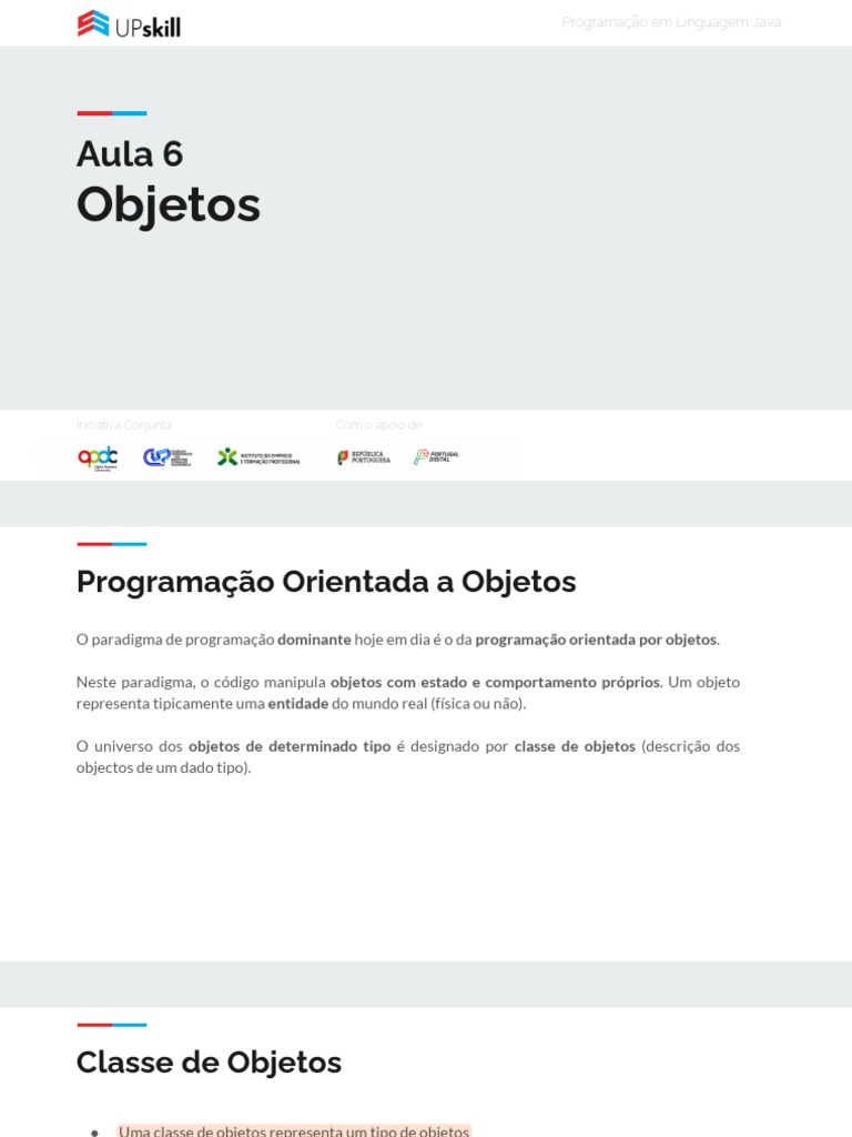 Aula 6 - Objetos PDF | PDF | Classe (programação de computadores ...