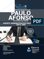 Apostila Prefeitura de Paulo Afonso - Ba 2020 - Agente Administrativo Municipal 30h e 40h PDF PDF