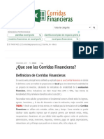 ¿Que Son Las Corridas Financieras - Corridas Financieras en Excel